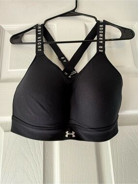 Under Armour Women's Infinity High Sports Bra Crossback Adjustable Straps Size L